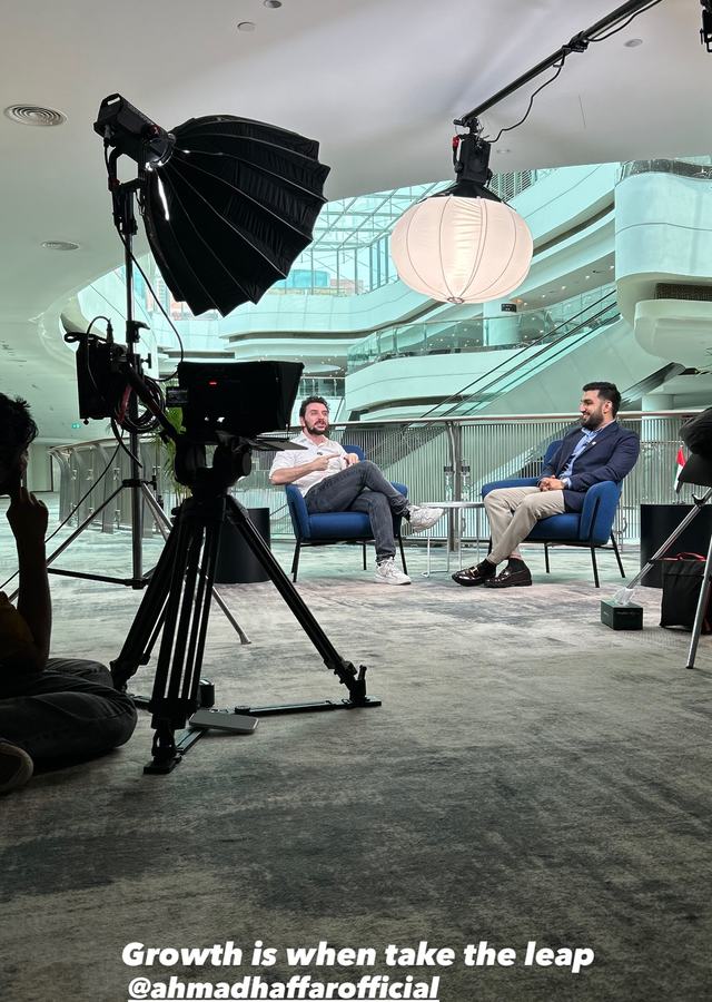Sultan Bhatti interviewed on a film set